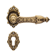Arcadia Door Handle on rose - French Bl
